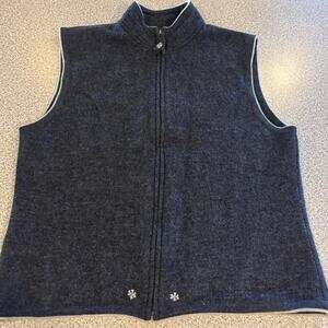 Classic Woolrich Full-Zip Wool Blend Vest - Dark Gray/Charcoal - XL